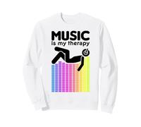 Music is My Therapy Égaliseur DJ Rainbow Sound Engineer Sweatshirt