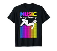 Music is My Therapy Égaliseur DJ Rainbow Sound Engineer T-Shirt