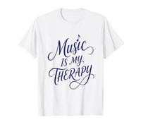 Music is My Therapy Music Lover Citation Musicale Relaxation Art T-Shirt