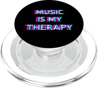 Music is My Therapy Techno Rave Club Festival EDM Party PopSockets PopGrip pour MagSafe