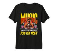 Music is The Universal Language Disques Vinyle Jockey T-Shirt Haut de Gamme