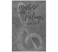 Music Is What Feelings Sound Like: A Blank Lined Journal For Music Lovers