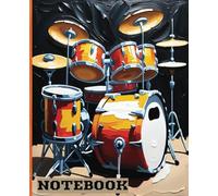 Music Lover Composition Notebook: Drums Cover In Thick Impasto Oil Painting- 7.5" X 9.25" /120 Pages/ College Ruled