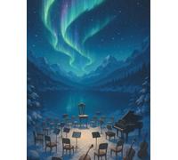 Music Manuscript Book - Snow & Aurora Cover: 100 Pages of Blank Sheet Music for Composition, Practice, or Music Class