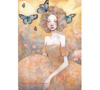 Music Manuscript Notebook: Seven-Staff A4 Paper for Musical Creativity, Butterfly Fairy themed cover