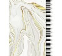 Music Manuscript Paper: Light Marble Graphic Cover: Blank Music Notebook | 100 Pages | 8.5x11 Inches | 7 Staves | Marble Style Cover | Staff Paper Notebook | Music Composition Pad