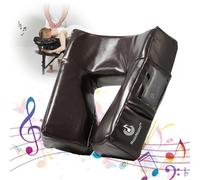 Music Master Coussin de berceau sonore haute fidélité - Oreiller de massage Bluetooth pour se reposer le visage - Appui-tête de table de massage ultra doux - Grande ouverture pour les yeux pour un