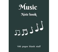 Music Note Book: Blank Sheet for Music staff 100 pages | 8.5x11 inches | 8 Staves Per Page | Composition Manuscript Staff for Composers, Students and Musicians