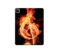 Music Note Burn Tablet Etui Coque Housse pour iPad Pro 12.9 (2021)