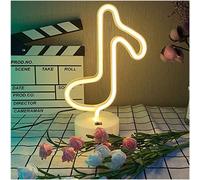 Music Note Forme Led Neon Décoratif Veilleuse Piédestal Glowing Neon Marquee Lumières Se Connecter Batterie/Usb Led Neon Signs Exploité Décorations Pour Dance Party Indoor Festival Plein Air