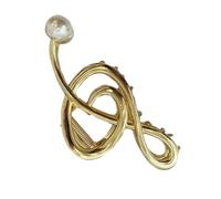 Music Note Hair Clips with Pearl, Hair Clip Pearl - Non Slip Metal