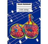 Music Notebook: 120 Blank Pages 12 Staff Music Manuscript Paper Colorful Table Tennis Cover 8.5 x 11 inches (21.59 x 27.94 cm)