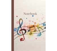 Music Notebook: Colourful Watercolour Music Notebook with 120 Cream Lined Pages - Creative Journal for Musicians & Music Lovers