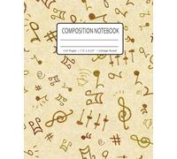 Music Notes Composition Notebook | College Ruled: A stylish lined notebook featuring a playful music note design-perfect for musicians, students, journaling, or everyday writing.