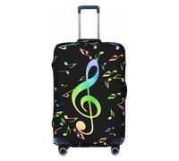 Music Notes - Housses de protection élastiques pour valises de 45,7 à 81,6 cm, Noir, CH