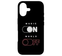 Music on World Off T-Shirt pour Amateurs de Musique, DJ, Musiciens Coque pour iPhone 17