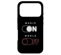 Music on World Off T-Shirt pour Amateurs de Musique, DJ, Musiciens Coque pour iPhone 17 Pro