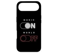 Music on World Off T-Shirt pour Amateurs de Musique, DJ, Musiciens Coque pour iPhone Air
