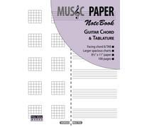 MUSIC PAPER NoteBook - Guitar Chord & Tablature
