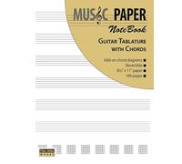 MUSIC PAPER NoteBook - Guitar Tablature with Chords