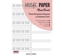 MUSIC PAPER NoteBook - Piano Keyboard Diagram & Standard Staff