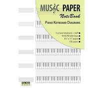 MUSIC PAPER NoteBook - Piano Keyboard Diagrams