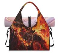 Music Rock Fiery Sac de sport pour homme et femme avec compartiment à chaussures pour yoga, gym, voyage, couleur, L, Organiseur de sac