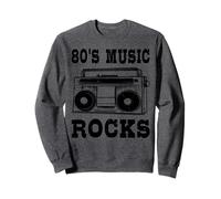 Music Rocks Boom Box Retro Vintage Ghetto Blaster années 80 Sweatshirt