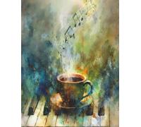 Music Sheet Notebook for Coffee Lovers: Blank Staff Paper | Music Composition Manuscript | Art Music Notebook, 225 Pages, 8.5’’ x 11’’