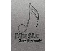 Music Sheet Notebooks: Manuscript Paper Notebook,Staff Chord Charts Scale Gift,Guitar Books Chord Boxes Staff Tab,Guitar Blank Manuscript Pages,Journal,Notebook