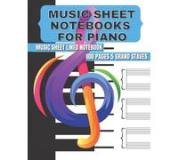 Music Sheet Notebooks Piano: Music Sheet Notebooks Piano - 8.5 X 11 Inches 100 Pages 12 Staves( 6 Grand Staves)- Music Practice & Assignment Notebook - Blank Sheet Music Piano Staves Lined Notebook