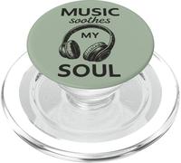 Music Soothes Soul Casque Guitare Vintage PopSockets PopGrip pour MagSafe