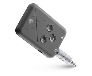 Music Sound - Bluetooth Audio Transmitter & Receiver - Émetteur et récepteur Bluetooth pour connecteur Aux - Temps de Lecture 10h - Temps de Charge 2,5h - Connecteur Jack 3,5 mm - Noir