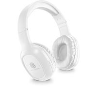 Music Sound | Casque Bluetooth Basic | Casque Bluetooth Supra-auriculaire avec Bandeau Extensible - Autonomie 14h - Recharge 2h - Voyant LED et entrée AUX - Couleur Blanc