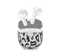 Music Sound | Drip - Ecouteurs à Capsule Bluetooth - Boîtier Transparent avec Design à Motifs à la Mode - 19 Heures d'autonomie - Commandes sur l'oreillette - Fantaisie Symboles