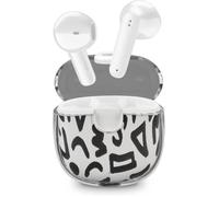 Music Sound Drip - Écouteurs à Capsule Bluetooth - Boîtier Transparent avec Design à Motifs à la Mode - 19 Heures d'autonomie - C