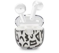 Music Sound Drip Ecouteurs Bluetooth à capsule avec étui transparent et motifs originaux