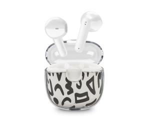 Music Sound Drip Ecouteurs Bluetooth à capsule avec étui transparent et motifs originaux