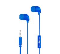 Music Sound | ÉCOUTEURS Fullcolor Intra-Auriculaires | Écouteurs Intra-Auriculaires Stéréo avec Fil et Microphone Intégré - Connecteur Jack 3.5 mm - Câble Anti-enchevêtrement de 1,2 m - Couleur Bleu