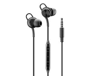 Music Sound; Ecouteurs Intra-Auriculaires Filaires - Connecteur Jack 3,5 mm - Stable et Confortable - Ergonomique - Noir