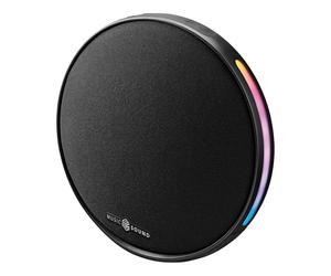 Music Sound Enceinte Bluetooth Portable Vora avec Une Puissance de 10 Watts, des lumières RGB synchronisées au Rythme de la Musique et Une autonomie de 6 Heures, Noir