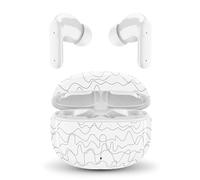 Music Sound - Fancy - Écouteurs Bluetooth TWS - Design Intra-Auriculaire - sans Fil - Boîtier de Recharge - Microphone - Temps de Lecture jusqu'à 25 Heures d'écoute - Blanc