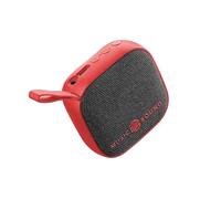 Music Sound - Mini - Enceinte Bluetooth - Puissance de 3 Watts - 4 Heures d’autonomie - Compacte et Portable - Finitions en Tissu Doux et coloré - Rouge