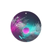 Music Sound Wave Lot de 10/24 désodorisants ronds à suspendre pour intérieur de voiture Parfum lavande