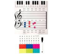 Music Staff Tableau magnétique effaçable à sec double face pour piano