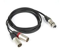 MUSIC STORE MTP 2.0 F5-MM1-2k Ad.-Câble XLRf 5-pol / 2x XLRm 3-pol, 2 m - Câble adaptateur en Y