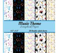 Music Theme Scrapbook Paper: Musical Notes & Instruments , Decorative Paper Pad for DIY Craft Projects