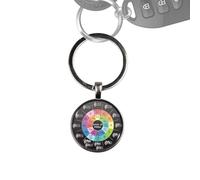 Music Theory Keychain - Circle Fifths Reference Tool, Compact Metal Keyring, for Student Teacher Musician Daily Study Use, Durable Alloy Music Accessory, Circle of Fifths Keychain for Guitar