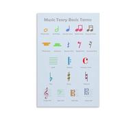 Music Theory Poster éducatif d'apprentissage des termes de base 20 x 30 cm