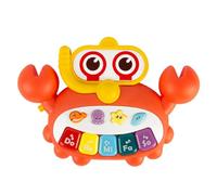 Music Toy Piano, Educational Keyboard Instrument with Crab and Bird Design, Light-Up Buttons and Sound Modes, Constructed with Natural PP Materials, Crab 246g, Bird 229g